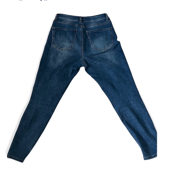 WAX Destroyed Skinny Jeans - Dark Wash - Picture 2 of 2